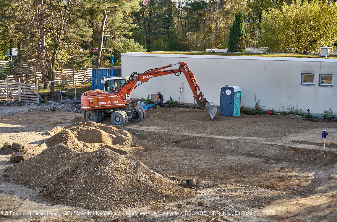 08.11.2022 - Baustelle an der Quiddestraße Haus für Kinder in Neuperlach